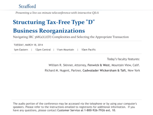 Structuring Tax-Free Type "D" Business Reorganizations
