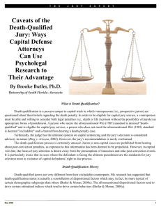 Caveats of the Death-Qualified Jury