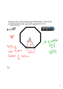 Find the area of the following NONAGON, YES IT IS A