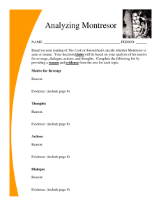 Analyzing Montresor - Lemon Bay High School