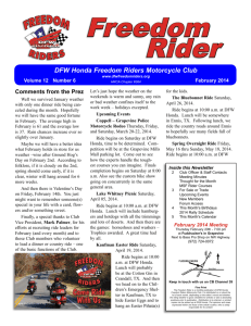 February - DFW Honda Freedom Riders
