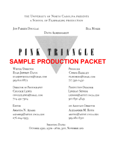 SAMPLE PRODUCTION PACKET