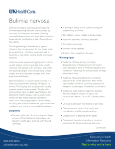 Fact Sheet Bulimia nervosa