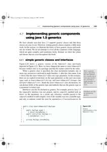 4.7 implementing generic components using java 1.5 generics 131