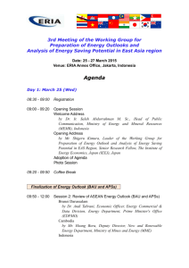 3rd Meeting of the Working Group for Preparation of Energy