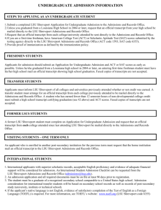 undergraduate admission information