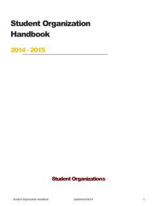 Student Organization Handbook - Educational Outreach and