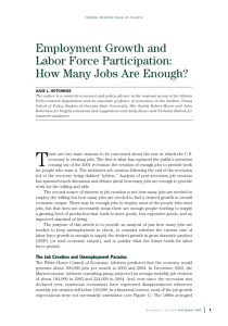 Employment Growth and Labor Force Participation