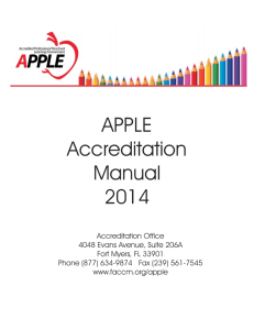 APPLE Accreditation Manual 2014