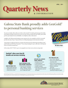 Galena State Bank proudly adds GenGold® to personal banking