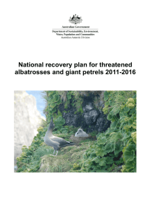 National recovery plan for threatened albatrosses and giant petrels