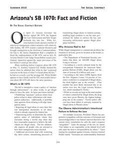 Arizona's SB 1070: Fact and Fiction