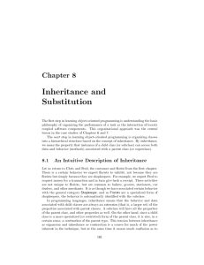 Inheritance and Substitution