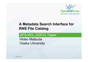 A Metadata Search Interface for A Metadata