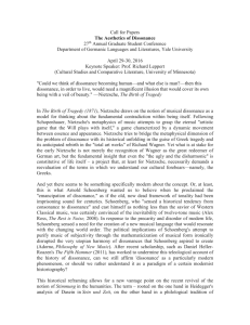 CALL FOR PAPERS, Yale: The Aesthetics of Dissonance