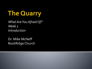 RockRidge Church The Quarry What are You Afraid of?