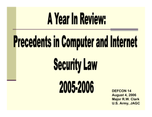 Legal Precedents 2005-2006