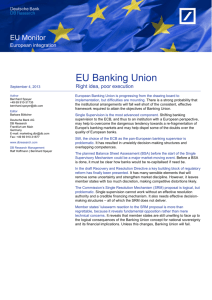 EU Banking Union: Right idea, poor execution
