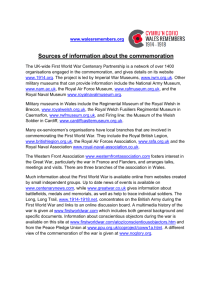 Sources of information about the commemoration