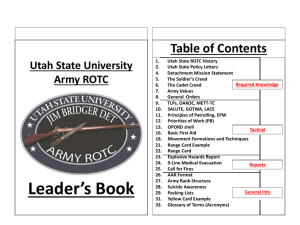 USU Cadet Leaders Book - USU Military Science
