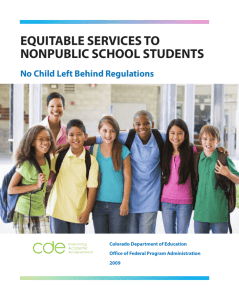 Equitable Services to Nonpublic School Students