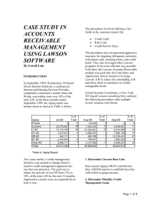 case study in accounts receivable management using lawson software