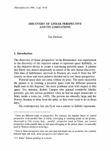 DISCOVERY OF LINEAR PERSPECTIVE AND ITS LIMITATIONS
