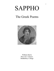 The Greek Poems - Middlebury College: Community Home Page