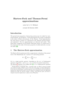 Hartree-Fock and Thomas-Fermi approximations