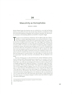 Masculinity as Homophobia