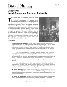 Chapter 8 Local Control vs. National Authority