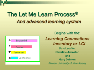 The Let Me Learn Process