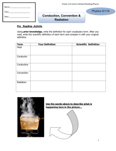 Conduction, Convection, and Radiation Packet