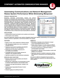 Symphony ® Automated Communications Manager - L