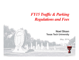 FY15 Traffic & Parking R l ti d F Regulations and Fees