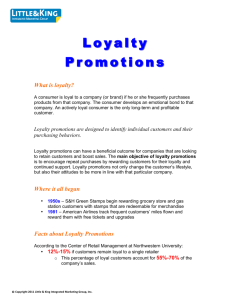 Loyalty Promotions