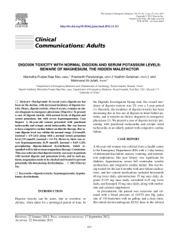 digoxin toxicity high potassium levels