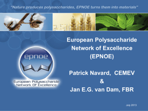 European Polysaccharide Network of Excellence (EPNOE) Patrick