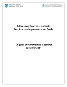 Addressing Quietness on Units Best Practice Implementation Guide