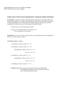 Godin Leisure Time Exercise Questionnaire: Scoring for health