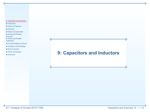 9: Capacitors and Inductors