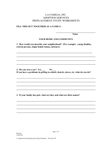 fill this out together as a family - La Familia