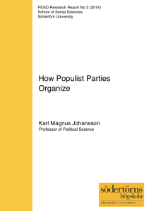 How Populist Parties Organize