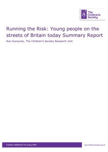 Running the Risk: Young people on the streets of Britain today