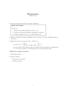 Recurrences