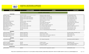 List of Dental Clinics as of June 2013