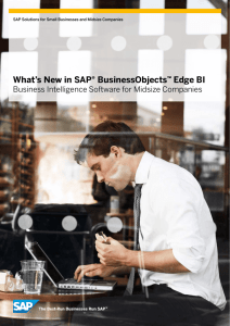 What's New in SAP® BusinessObjects™ Edge BI