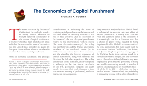 The Economics of Capital Punishment