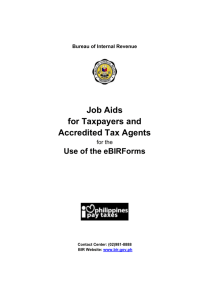 Job Aid for Taxpayers and Accredited Tax Agents