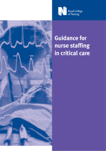 Guidance for nurse staffing in critical care